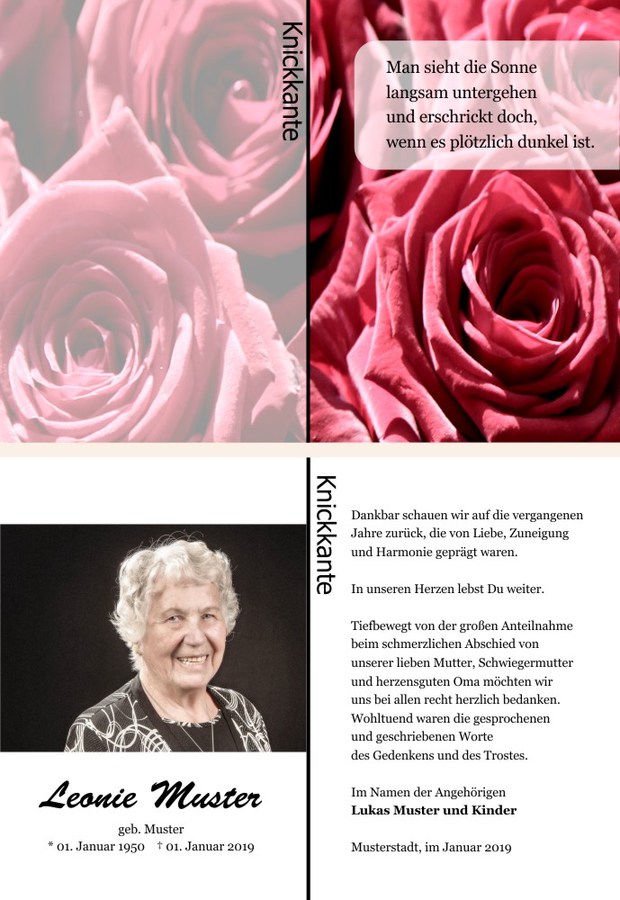 Danksagungskarten Trauer Danksagungskarten Trauer