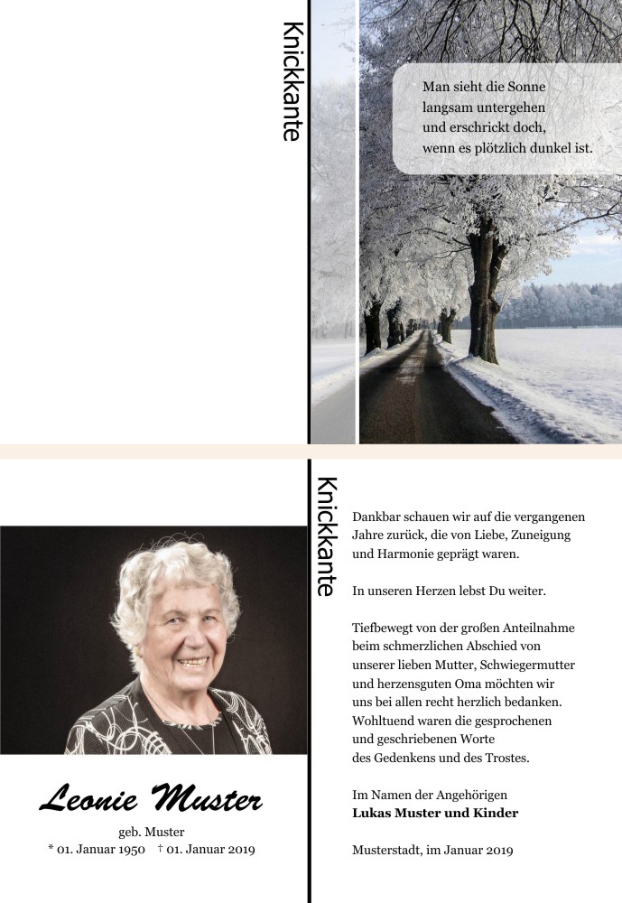 Danksagungskarten Trauer Danksagungskarten Trauer