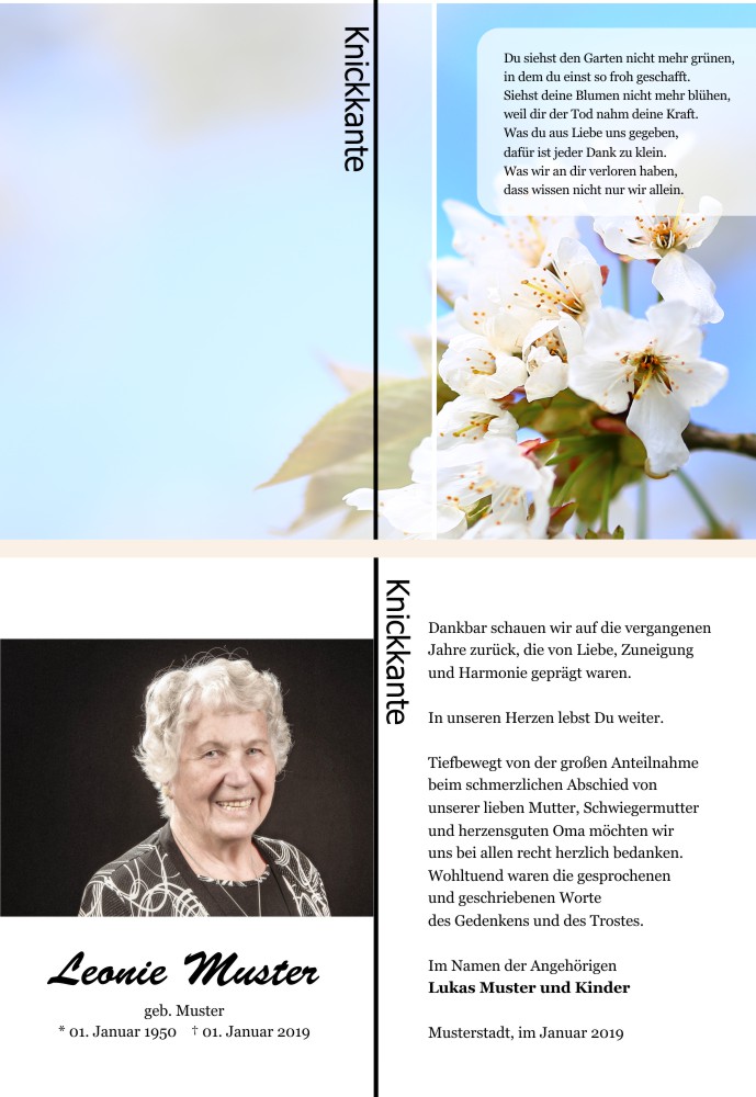 Danksagungskarten Trauer Danksagungskarten Trauer