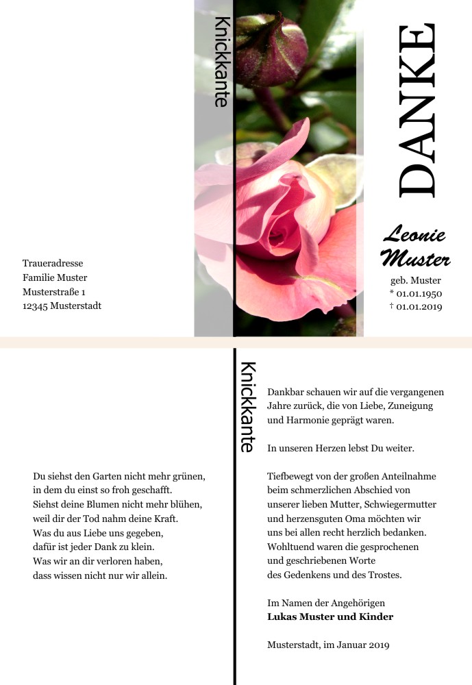 Danksagungskarten Trauer Danksagungskarten Trauer
