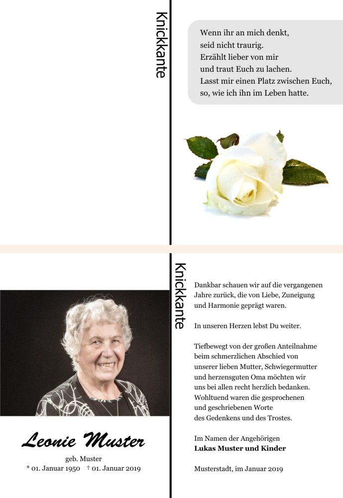 Danksagungskarten Trauer Danksagungskarten Trauer