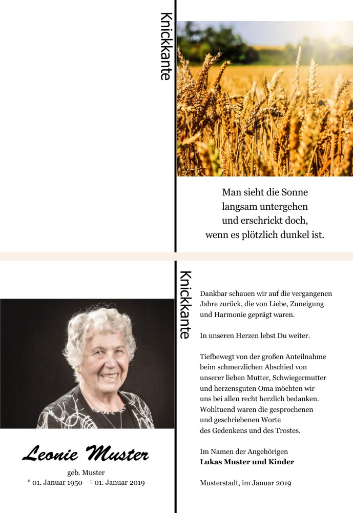 Danksagungskarten Trauer Danksagungskarten Trauer