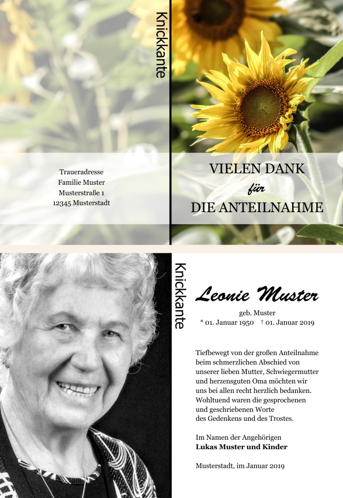 Danksagungskarten Trauer Danksagungskarten Trauer