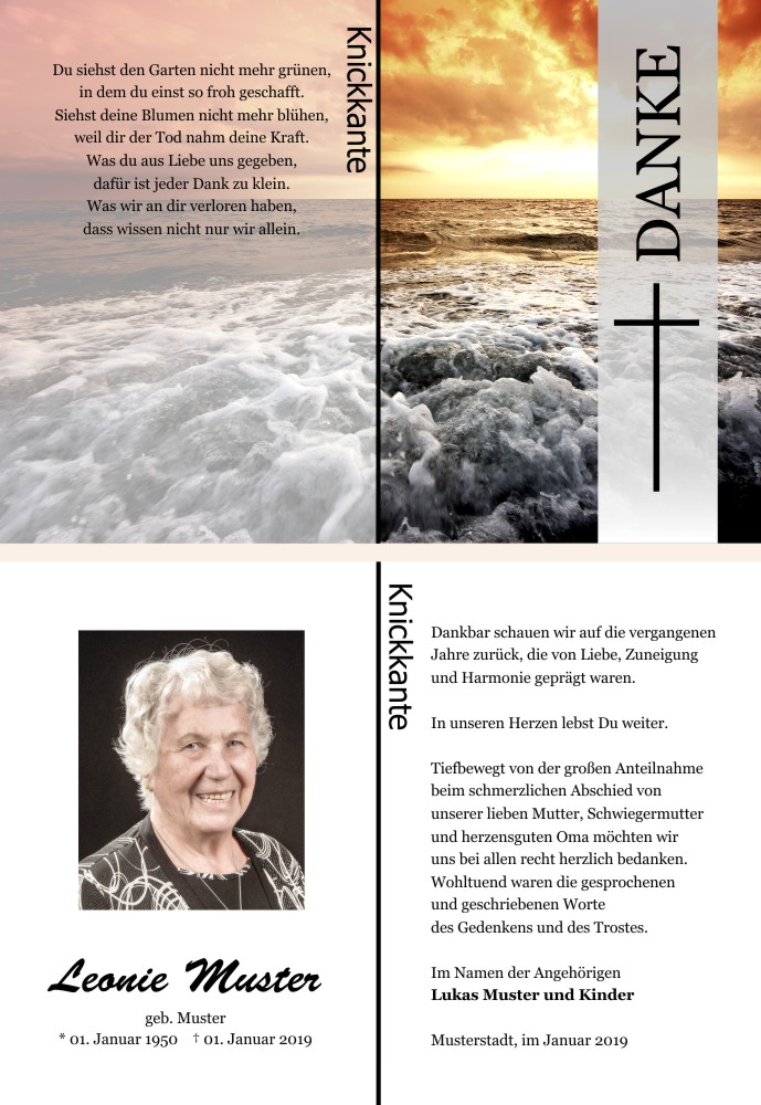 Danksagungskarten Trauer Danksagungskarten Trauer