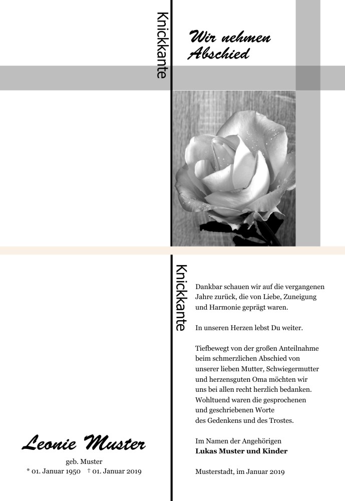 Danksagungskarten Trauer Danksagungskarten Trauer