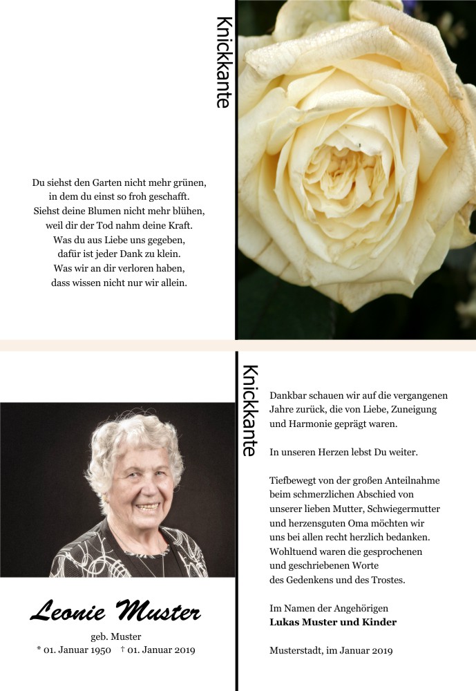 Danksagungskarten Trauer Danksagungskarten Trauer
