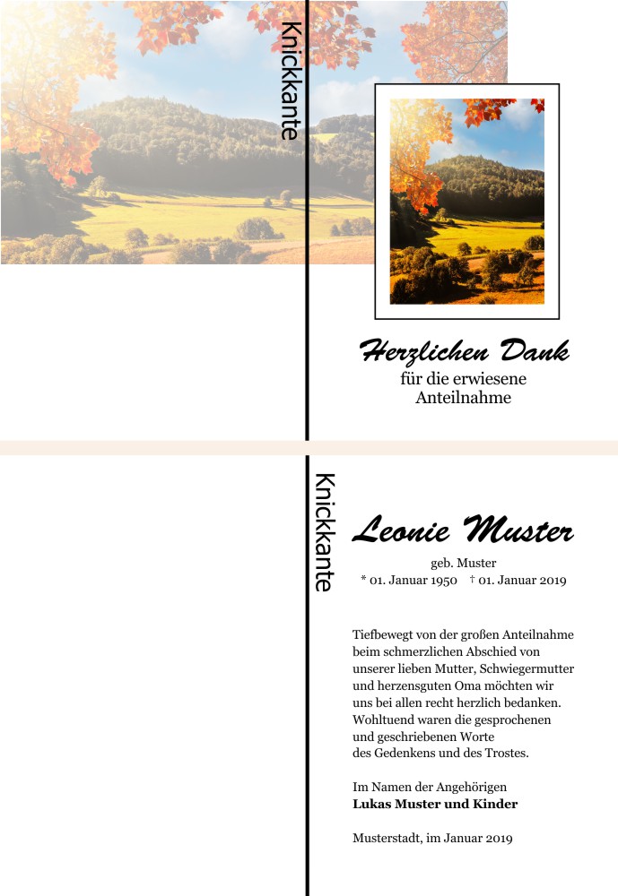 Danksagungskarten Trauer Danksagungskarten Trauer