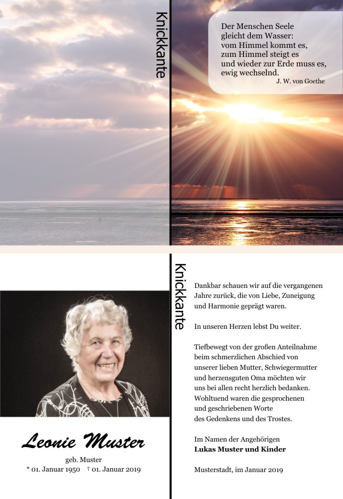 Danksagungskarten Trauer Danksagungskarten Trauer