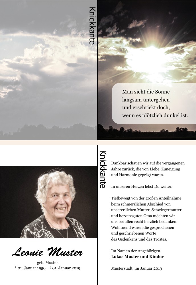 Danksagungskarten Trauer Danksagungskarten Trauer