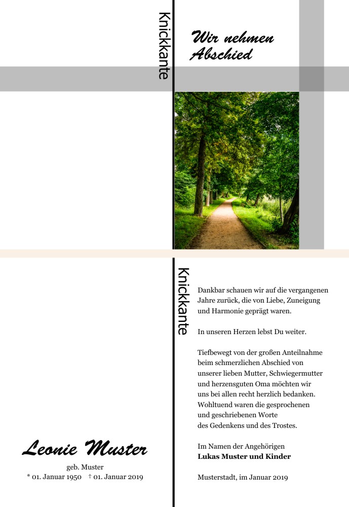Danksagungskarten Trauer Danksagungskarten Trauer