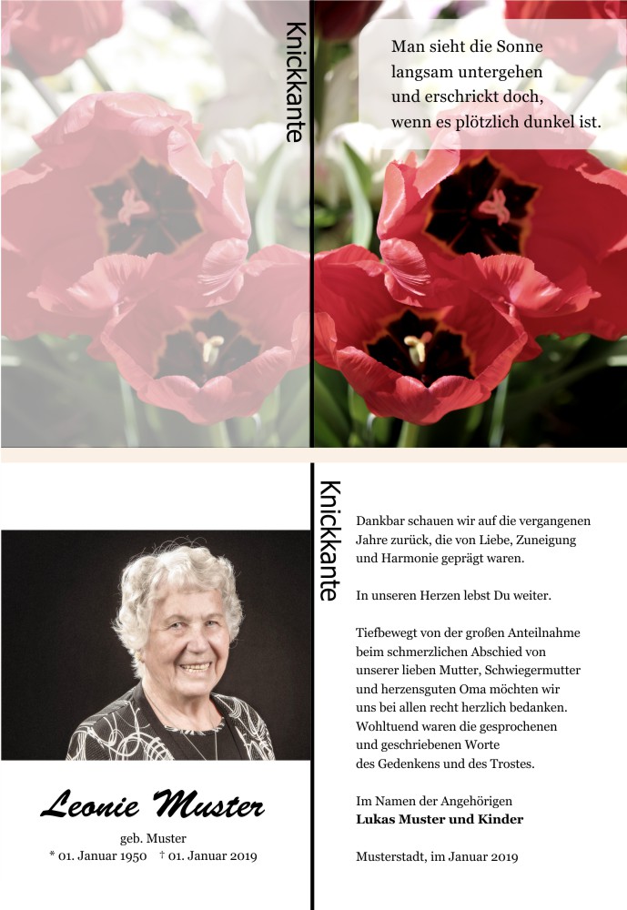 Danksagungskarten Trauer Danksagungskarten Trauer