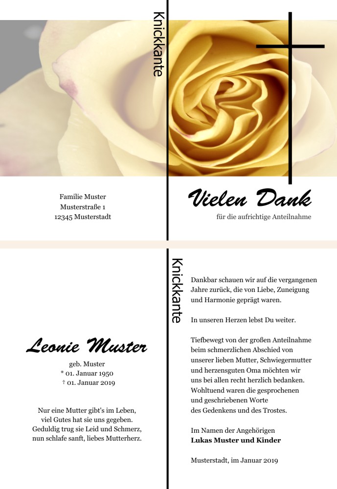 Danksagungskarten Trauer Danksagungskarten Trauer