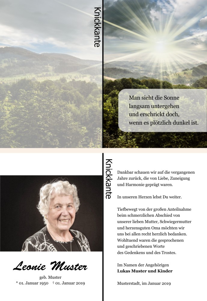 Danksagungskarten Trauer Danksagungskarten Trauer