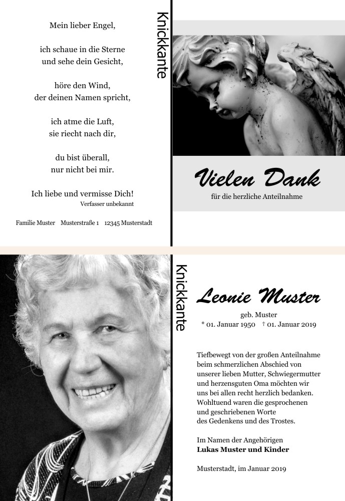 Danksagungskarten Trauer Danksagungskarten Trauer