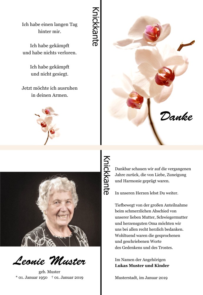 Danksagungskarten Trauer Danksagungskarten Trauer