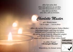 Persönliche Dankeskarten nach Beerdigung. 