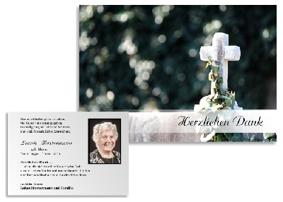 Individuelle und persönliche Danksagung Trauer Karten