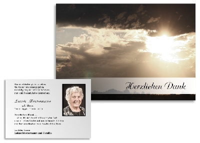 Individuelle und persönliche Danksagung Trauer Karten