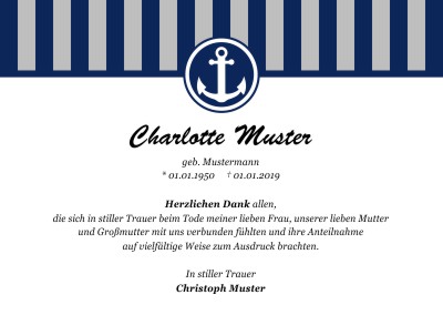 Persönliche Dankeskarten nach Todesfall. Favoriten und beliebte Karten. Danksagungen nach Todesfall, Beerdigung und Trauerfall drucken.