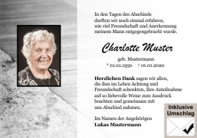 Schlichte Motive in schwarz weiß. Danksagungen Trauer nach Beerdigung, Todesfall und im Trauerfall